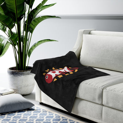 RN Black Velveteen Plush Blanket