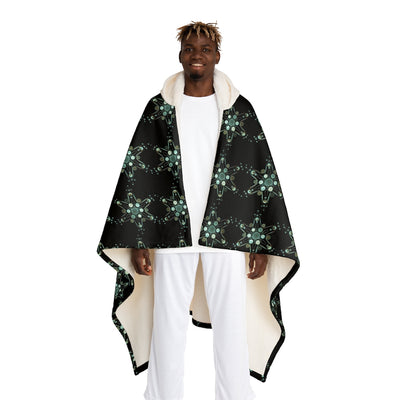 Hooded Diatom Sherpa Fleece Blanket