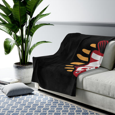 RN Black Velveteen Plush Blanket