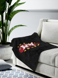 RN Black Velveteen Plush Blanket