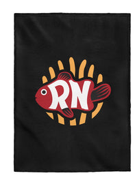 RN Black Velveteen Plush Blanket