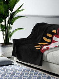 RN Black Velveteen Plush Blanket