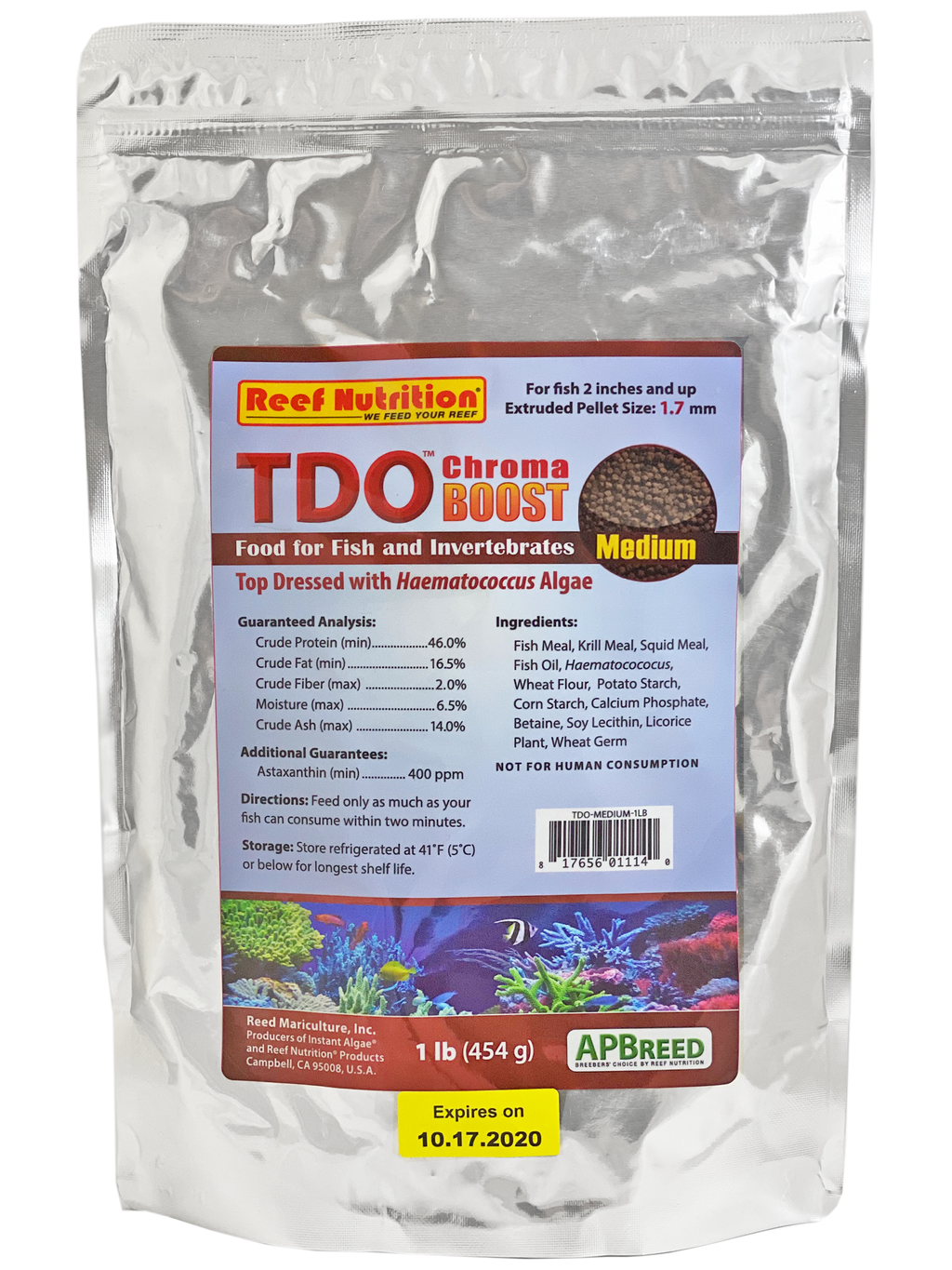 TDO Chroma Boost™ Medium (EP1)  1.7mm Pellets – Reef Nutrition